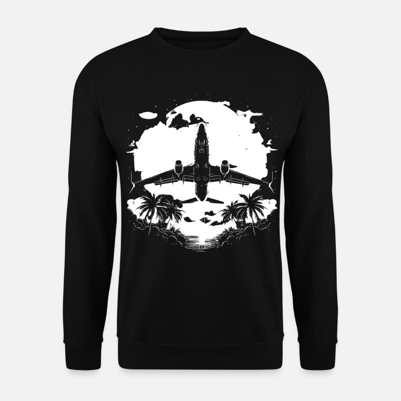 Flugzeug Skizze - Unisex Pullover - Schwarz
