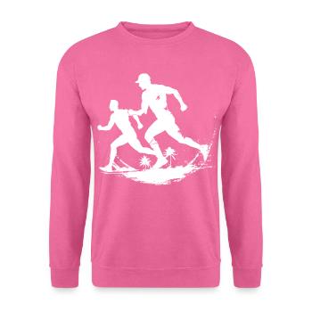 Laufende Grafik - Unisex Pullover - Pink - Vorne