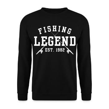 Légende de la pêche Est 1982 - Sweat-shirt Unisexe - noir - Devant - Alina (178cm) & Michal (187cm)