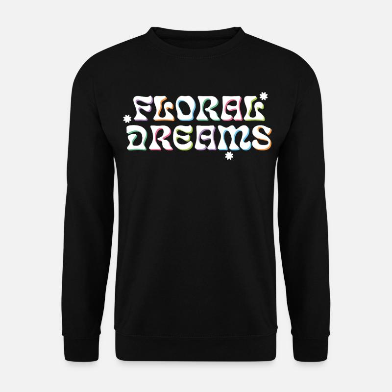 Floral Dreams Retro Style - Unisex Sweatshirt - black