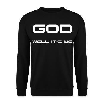 Gott bin ich! - Unisex Pullover - Schwarz - Vorne - Alina (178cm) & Michal (187cm)