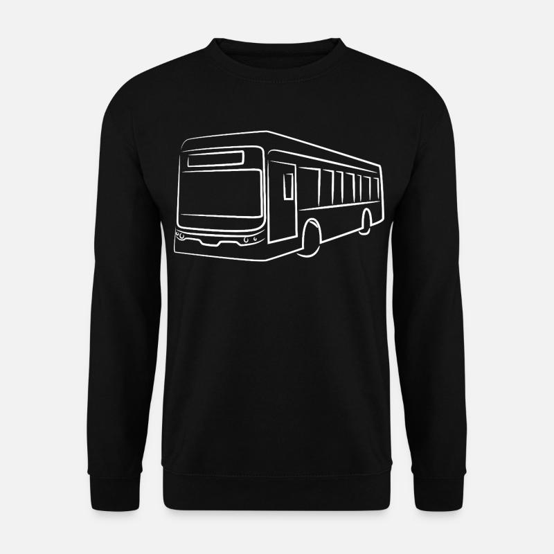 Bus Strichzeichnung - Unisex Pullover - Schwarz