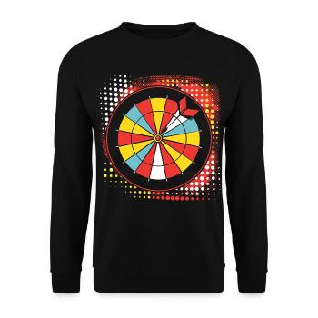 Dart Skizze - Unisex Pullover - Schwarz - Vorne - Alina (178cm) & Michal (187cm)