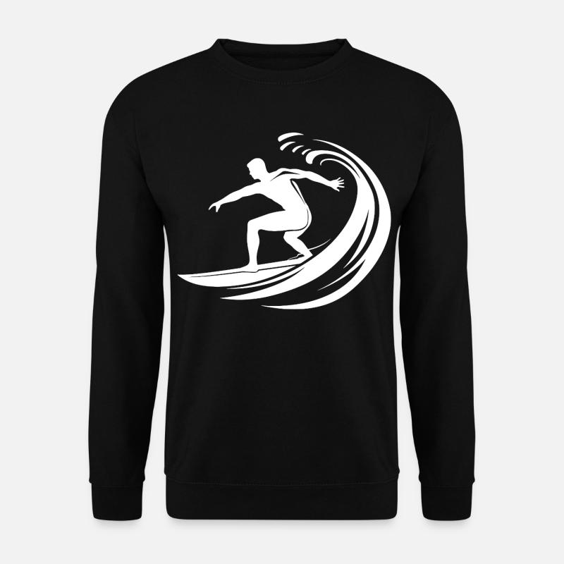 Surfing Logo - Unisex Pullover - Schwarz
