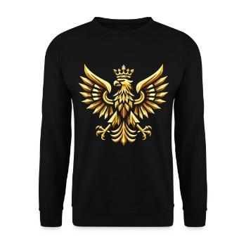 Pologne Polska aigle or drapeau épique cadeau - Sweat-shirt Unisexe - noir - Devant - Alina (178cm) & Michal (187cm)