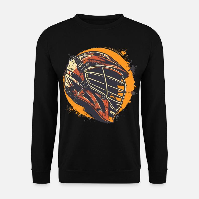 Lacrosse Helm Grafik - Unisex Pullover - Schwarz