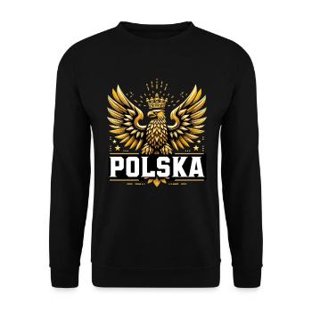 Pologne Polska aigle or drapeau épique cadeau - Sweat-shirt Unisexe - noir - Devant - Alina (178cm) & Michal (187cm)