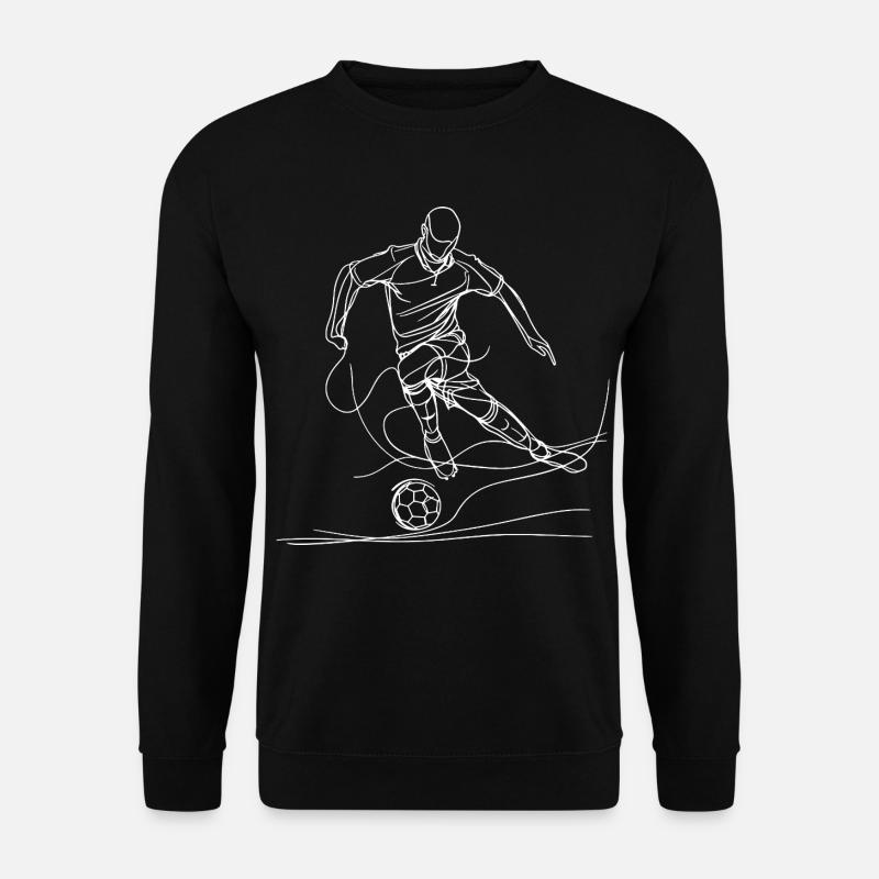 Soccer Boy Line Art - Unisex Sweatshirt - black