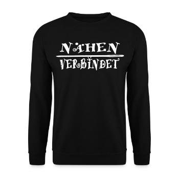 Sewing connects gift idea - Unisex Sweatshirt - black - Front - Alina (178cm) & Michal (187cm)