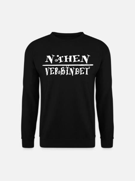 Nähen verbindet Geschenkidee - Unisex Pullover - Schwarz