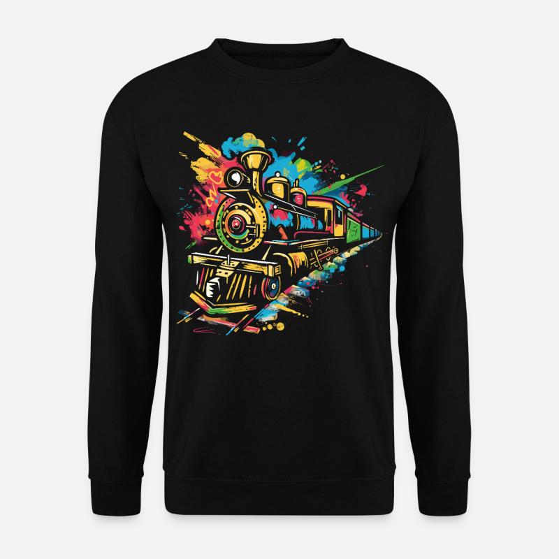 Lokomotive Graffiti - Unisex Pullover - Schwarz