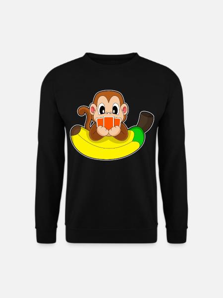 Affe Poker Pokerkarten - Unisex Pullover - Schwarz