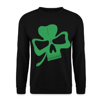 Crâne de trèfle - Sweat-shirt Unisexe - noir - Devant - Alina (178cm) & Michal (187cm)