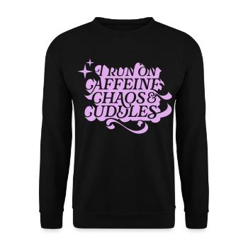 Câlins Chaos à la caféine - Mode d’alimentation activé - Sweat-shirt Unisexe - noir - Devant - Alina (178cm) & Michal (187cm)