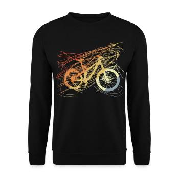 Bicycle Sketch Vintage - Unisex Sweatshirt - black - Front - Alina (178cm) & Michal (187cm)