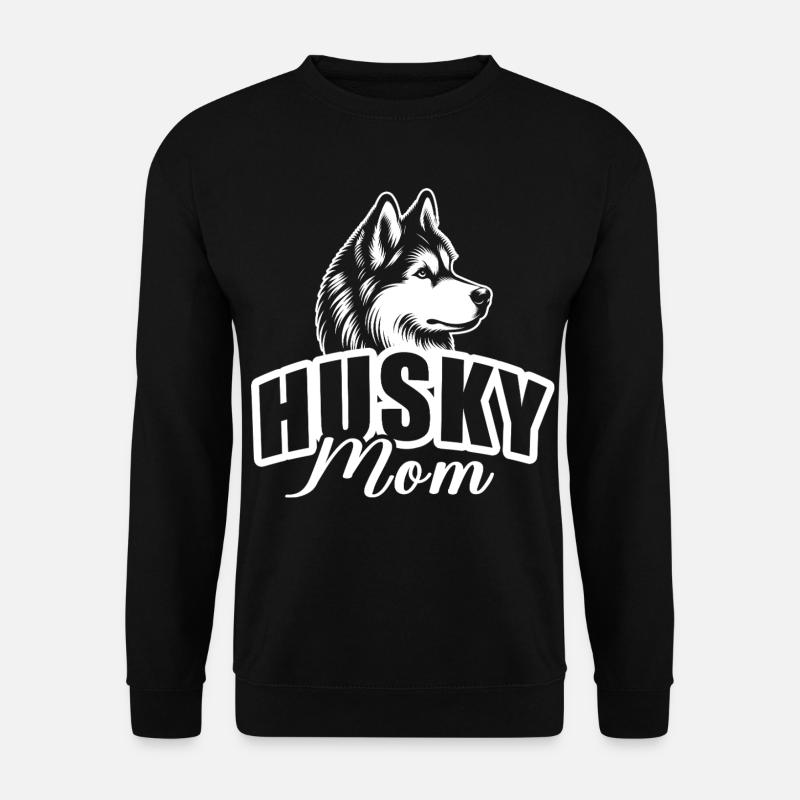 "Husky Mom" - Unisex Pullover - Schwarz