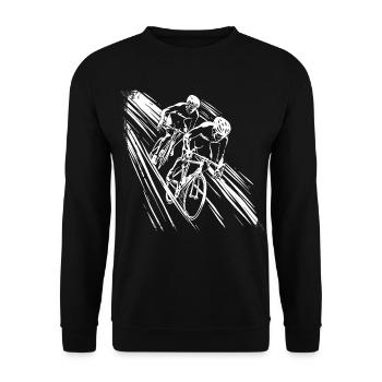 Graphique des cyclistes - Sweat-shirt Unisexe - noir - Devant - Alina (178cm) & Michal (187cm)