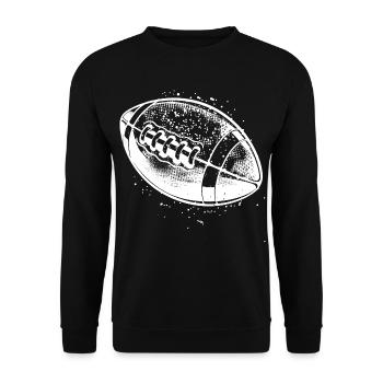 American Football Ball - Unisex Sweatshirt - black - Front - Alina (178cm) & Michal (187cm)