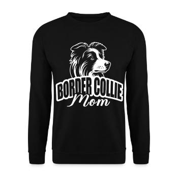 « Border Collie Mom » avec tête de chien - Sweat-shirt Unisexe - noir - Devant - Alina (178cm) & Michal (187cm)