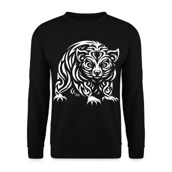 Diable de Tasmanie tribal - Sweat-shirt Unisexe - noir - Devant - Alina (178cm) & Michal (187cm)