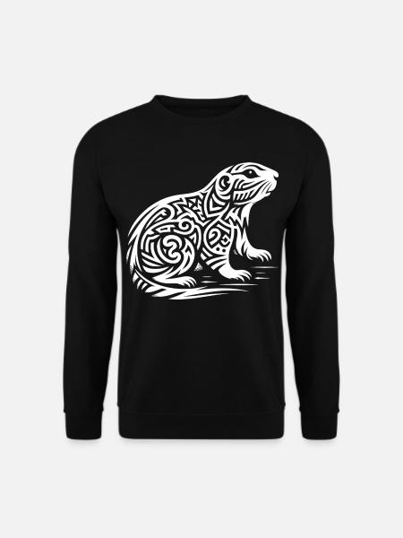 Chien de prairie tribal - Sweat-shirt Unisexe - noir