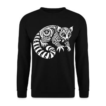 Kinkajou tribal - Sweat-shirt Unisexe - noir - Devant - Alina (178cm) & Michal (187cm)