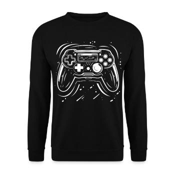 Dessin de manette de jeu - Sweat-shirt Unisexe - noir - Devant - Alina (178cm) & Michal (187cm)