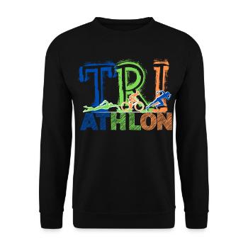 TRIATHLON - Next Level - Unisex Pullover - Schwarz - Vorne - Alina (178cm) & Michal (187cm)