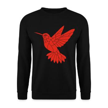Red Hummingbird - Unisex Sweatshirt - black - Front - Alina (178cm) & Michal (187cm)