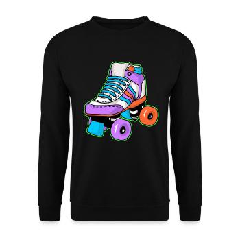 Rollschuh Schlittschuhläufer - Unisex Pullover - Schwarz - Vorne - Alina (178cm) & Michal (187cm)