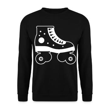 patins à roulettes style dessin animé - Sweat-shirt Unisexe - noir - Devant - Alina (178cm) & Michal (187cm)
