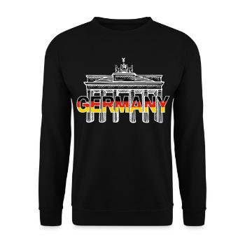 GERMANY - Unisex Pullover - Schwarz - Vorne - Alina (178cm) & Michal (187cm)