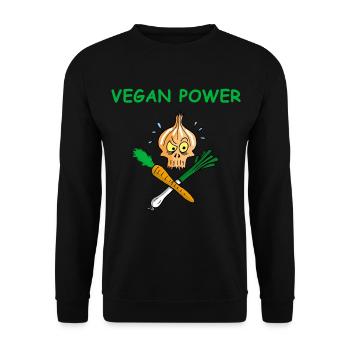 Le pouvoir des véganes - Sweat-shirt Unisexe - noir - Devant - Alina (178cm) & Michal (187cm)