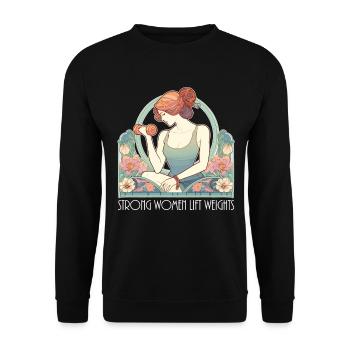 Fitness Femmes fortes Levage Poids Gym Cadeau - Sweat-shirt Unisexe - noir - Devant - Alina (178cm) & Michal (187cm)