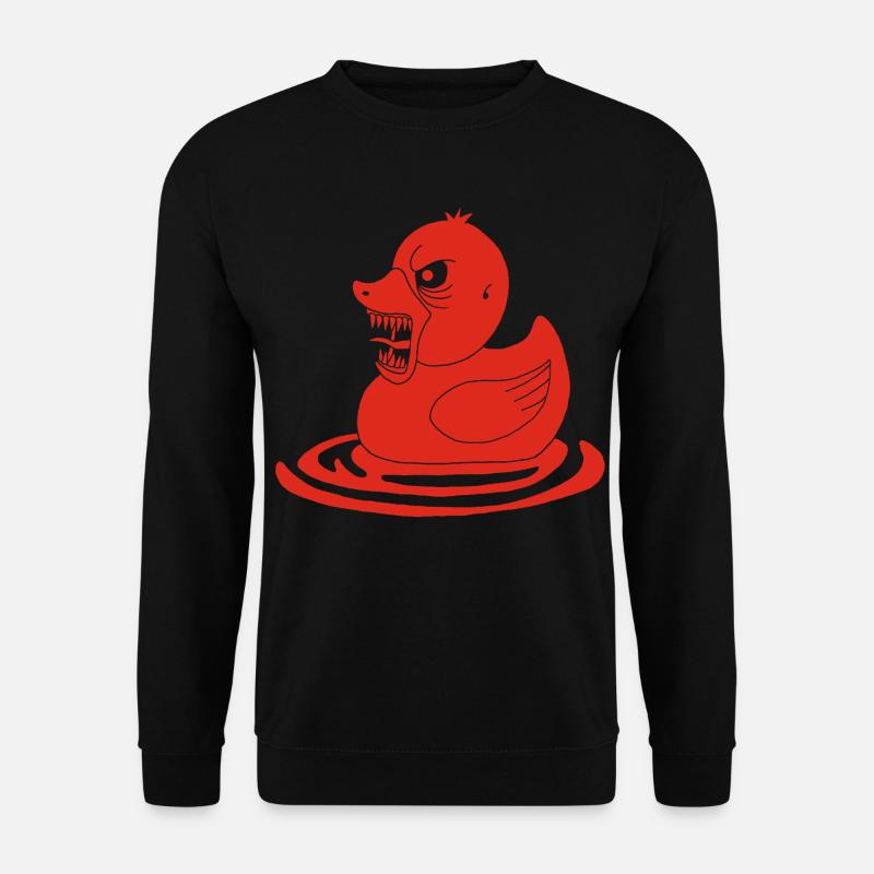 Rote dämonische Ente - Unisex Pullover - Schwarz