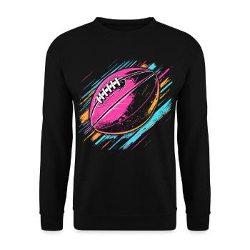 Football Ball Graffiti - Unisex Sweatshirt - black - Front - Alina (178cm) & Michal (187cm)