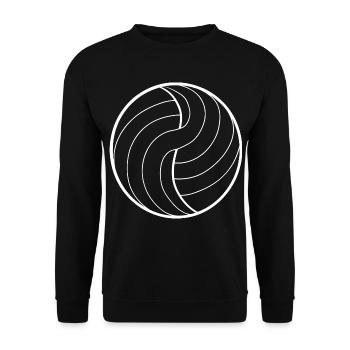 Volleyball Line Art - Unisex Sweatshirt - black - Front - Alina (178cm) & Michal (187cm)