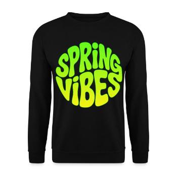 Spring vibes - Unisex Sweatshirt - black - Front - Alina (178cm) & Michal (187cm)