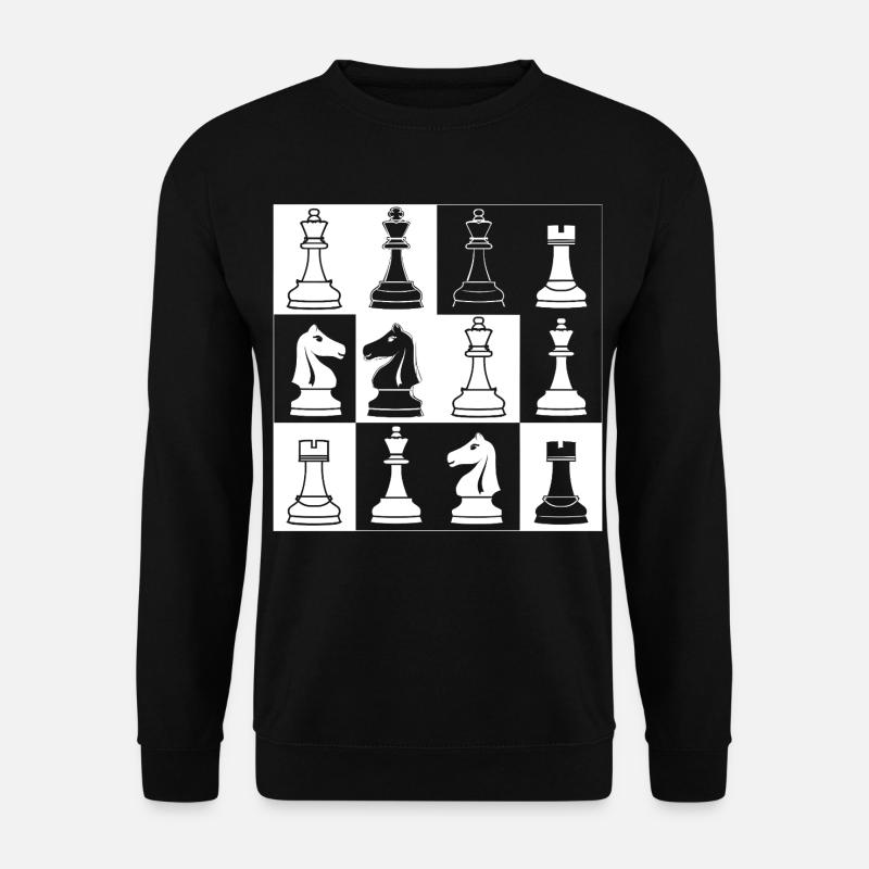 Chess Pieces Sketch - Unisex Sweatshirt - black