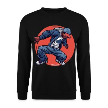 Breakdancing - Unisex Pullover - Schwarz - Vorne - Alina (178cm) & Michal (187cm)