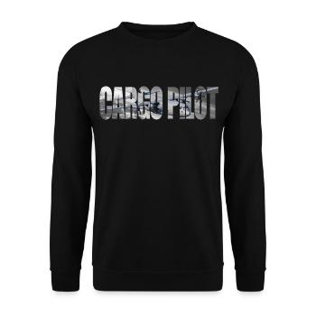 Cargo pilot C-130 - Unisex Pullover - Schwarz - Vorne - Alina (178cm) & Michal (187cm)