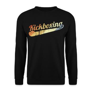 Vintage Kickboxing - Unisex Sweatshirt - black - Front - Alina (178cm) & Michal (187cm)