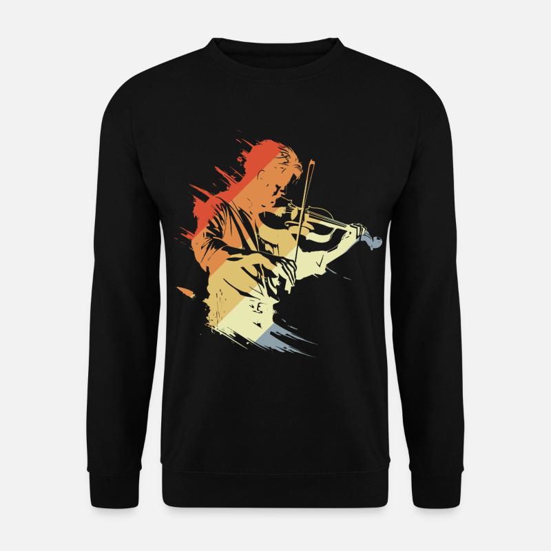 Violinist Retro Look - Unisex Pullover - Schwarz