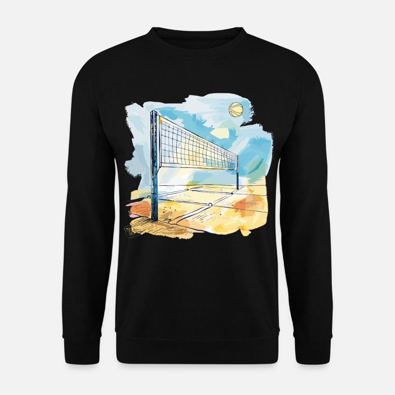 Volleyballplatz - Unisex Pullover - Schwarz