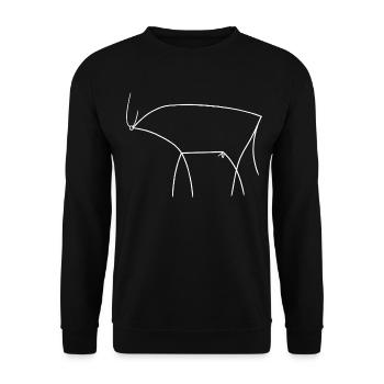 Bull - Unisex Sweatshirt - black - Front - Alina (178cm) & Michal (187cm)