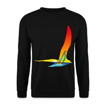 Le voyage de l'oiseau et du bateau - Sweat-shirt Unisexe - noir - Devant - Alina (178cm) & Michal (187cm)