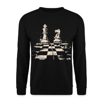 Chess - Unisex Sweatshirt - black - Front - Alina (178cm) & Michal (187cm)