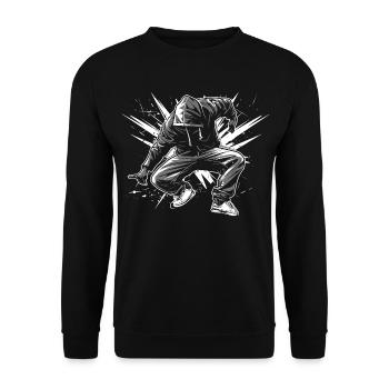 Breakdancers - Sweat-shirt Unisexe - noir - Devant - Alina (178cm) & Michal (187cm)