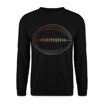 Vintage American Football Ball - Unisex Sweatshirt - black - Front - Alina (178cm) & Michal (187cm)