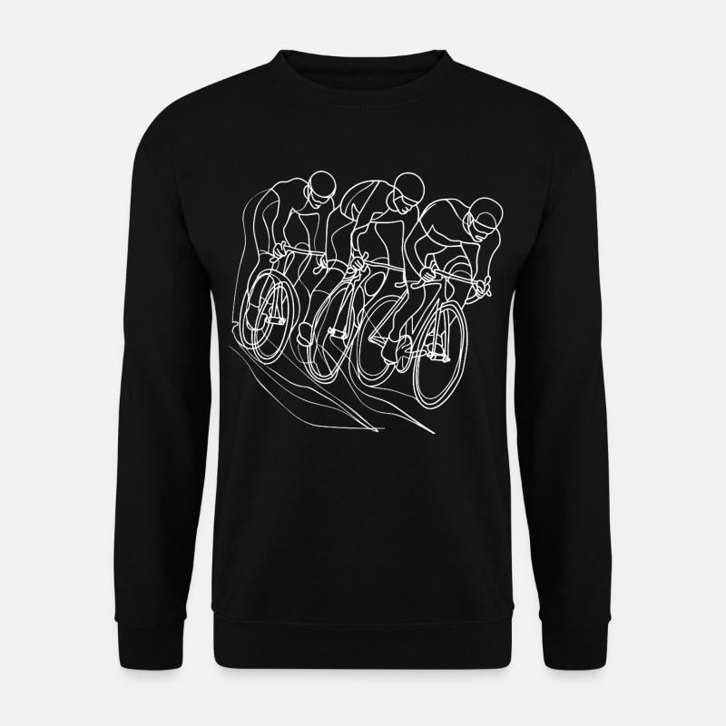 Cyclist Line Drawing - Unisex Sweatshirt - black